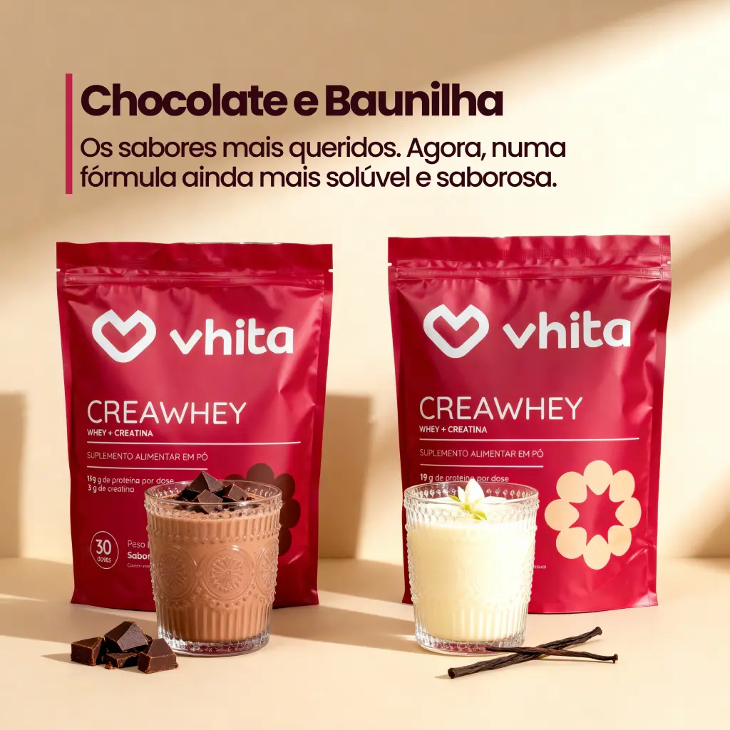 CreaWhey | 19g de proteína e 3g de creatina por dose (chocolate ou baunilha) - Image 3