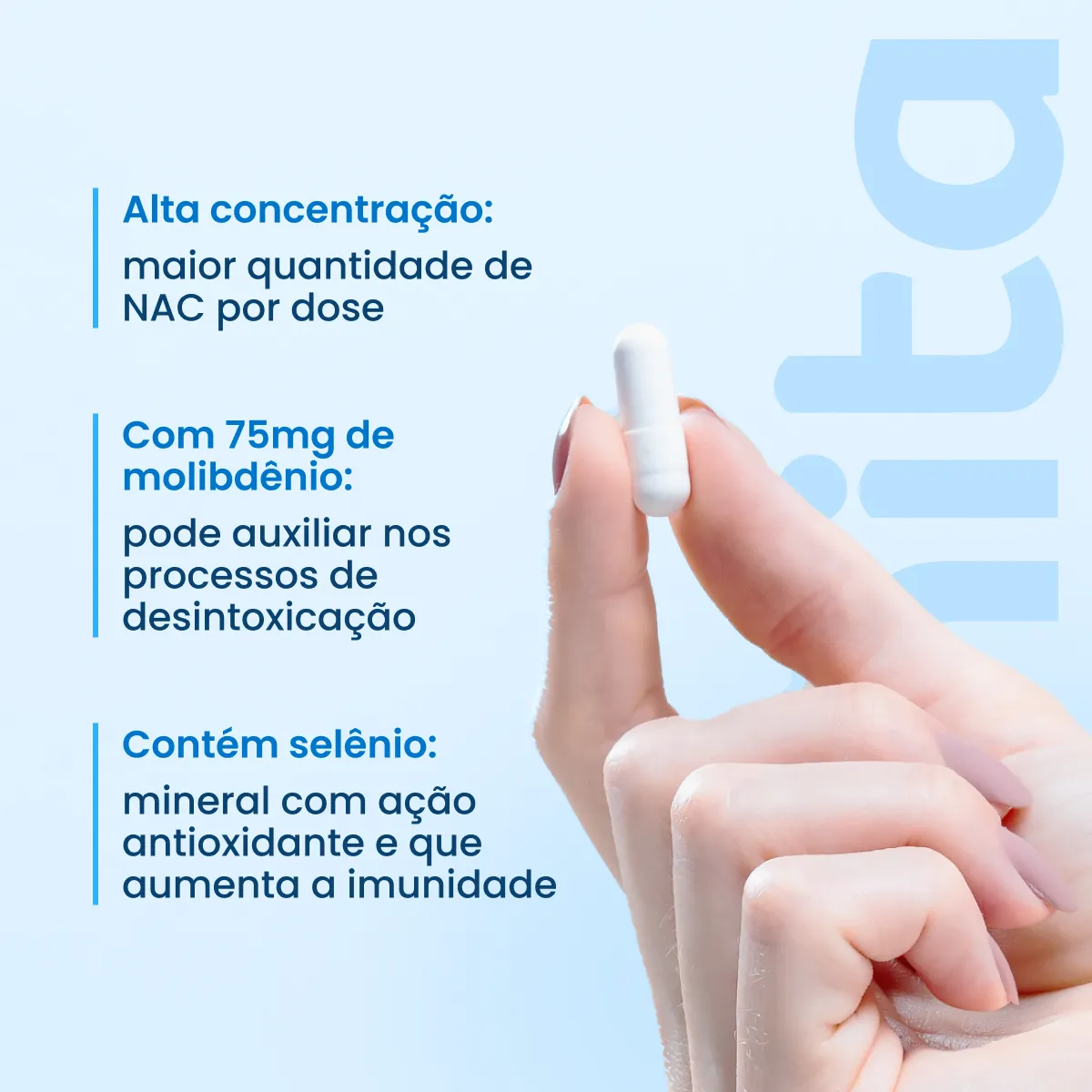 NAC - N-acetil L-cisteína 600mg concentrado com selênio e molibdênio - Image 3