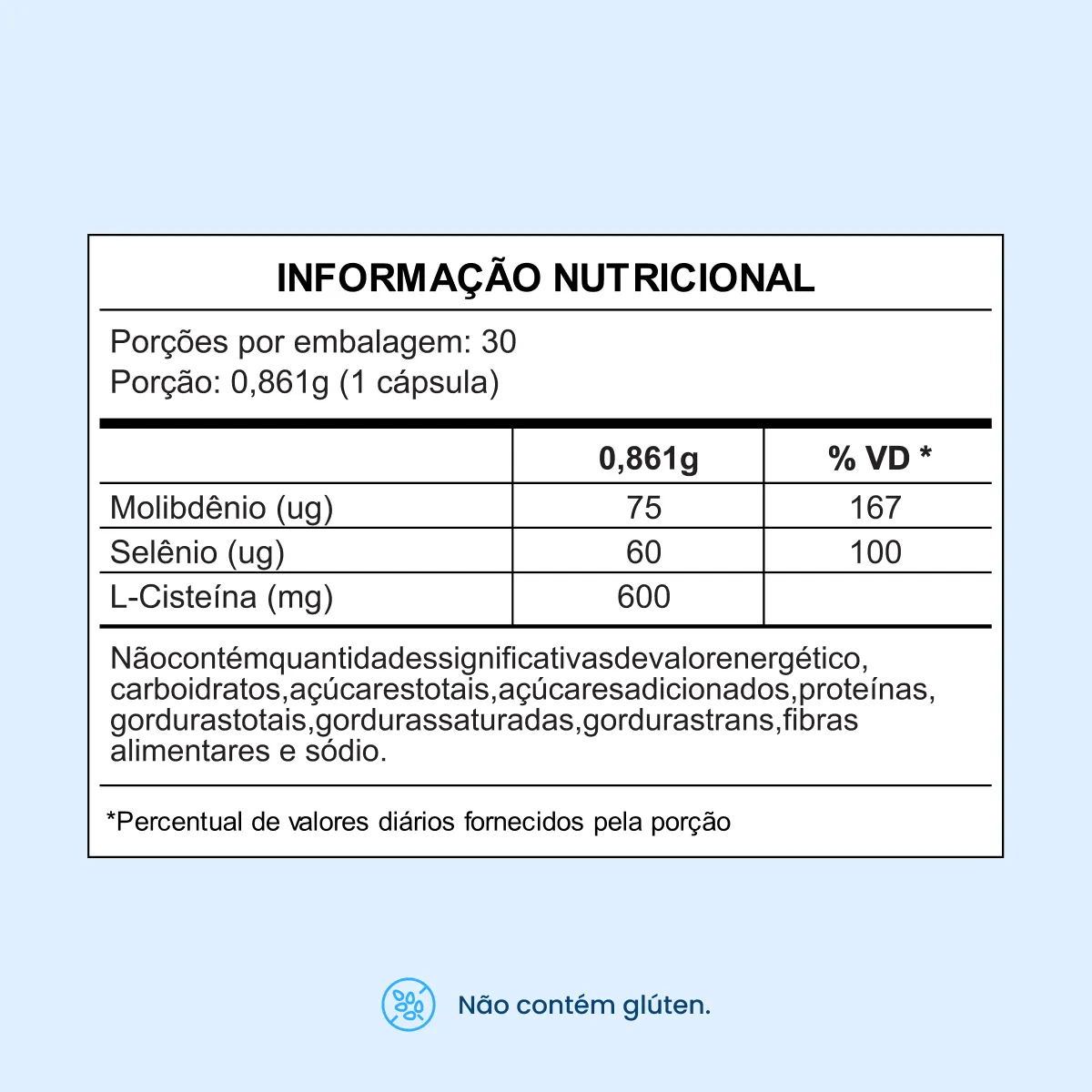 NAC - N-acetil L-cisteína 600mg concentrado com selênio e molibdênio - Image 5