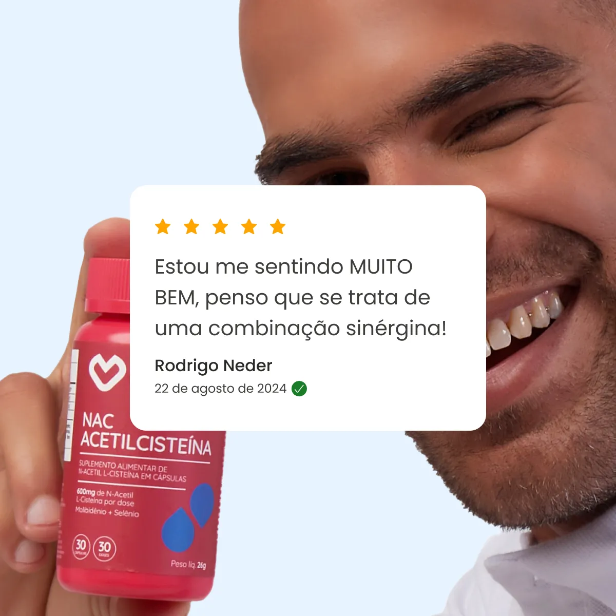 NAC - N-acetil L-cisteína 600mg concentrado com selênio e molibdênio - Image 7